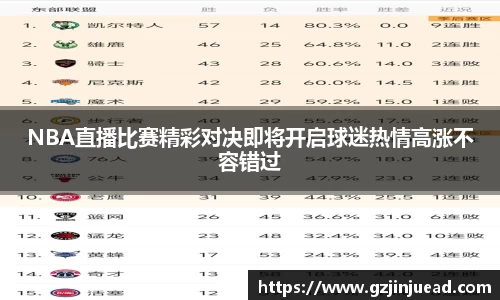 NBA直播比赛精彩对决即将开启球迷热情高涨不容错过